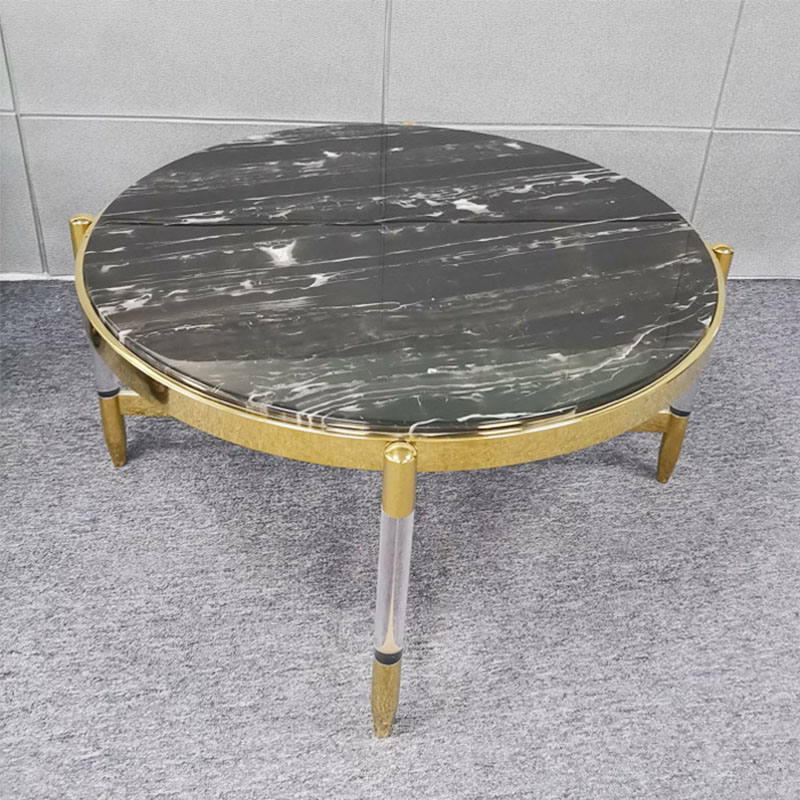 Acrylic living room table, wholesale marble lucite table