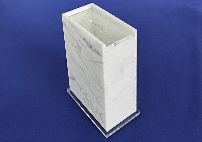 marble acrylic coin box
