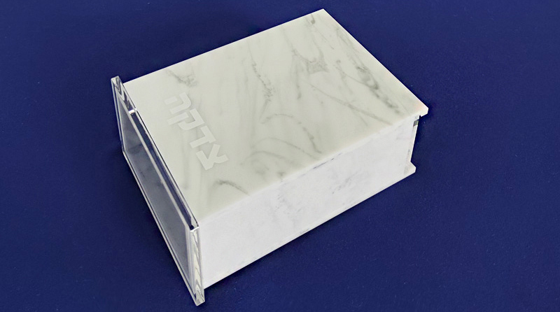 marble acrylic coin box