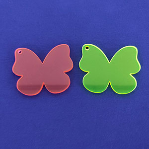 Butterfly shaped acrylic charms bulk, wholesale laser cut plexiglass charms