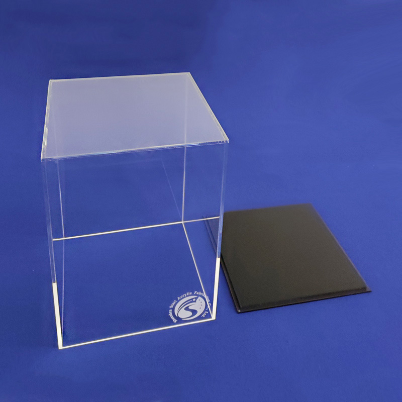 Custom acrylic figure display box, lucite toy display box supplier