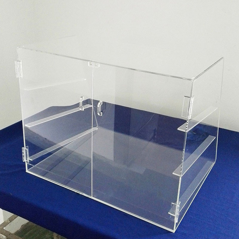 Acrylic pastry showcase factory, custom perspex bakery case