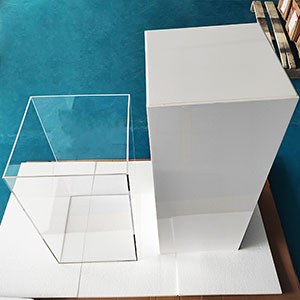Custom acrylic plinth stand, perspex plinths manufacturer