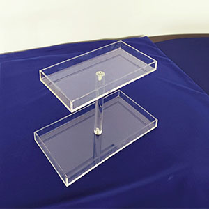 2 tier acrylic tray wholesale, custom perspex perfume tray 