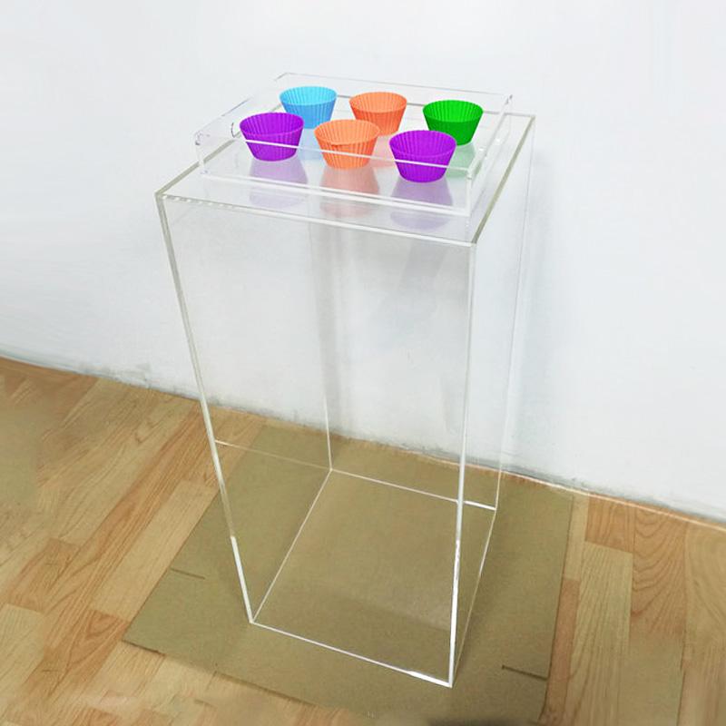 Clear acrylic plinth manufacturer, custom plexiglass display plinth