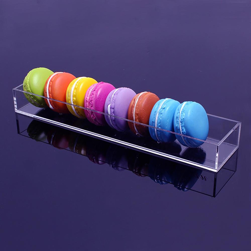 Rectangle acrylic macaron tray, wholesale perspex pastry tray