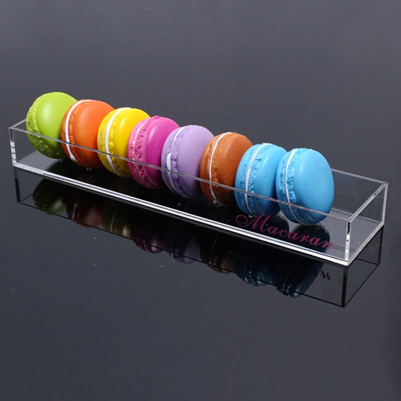 Rectangle acrylic macaron tray, wholesale perspex pastry tray