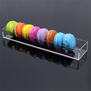 Rectangle acrylic macaron tray, wholesale perspex pastry tray