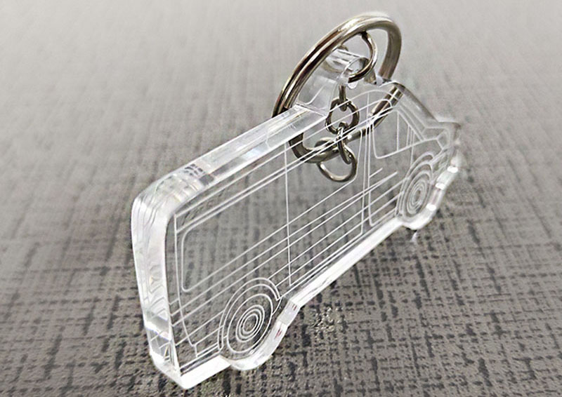 car shaped acrylic keychain