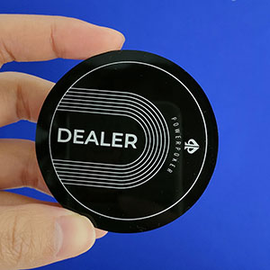 Acrylic dealer button supplier, lucite poker dealer button factory