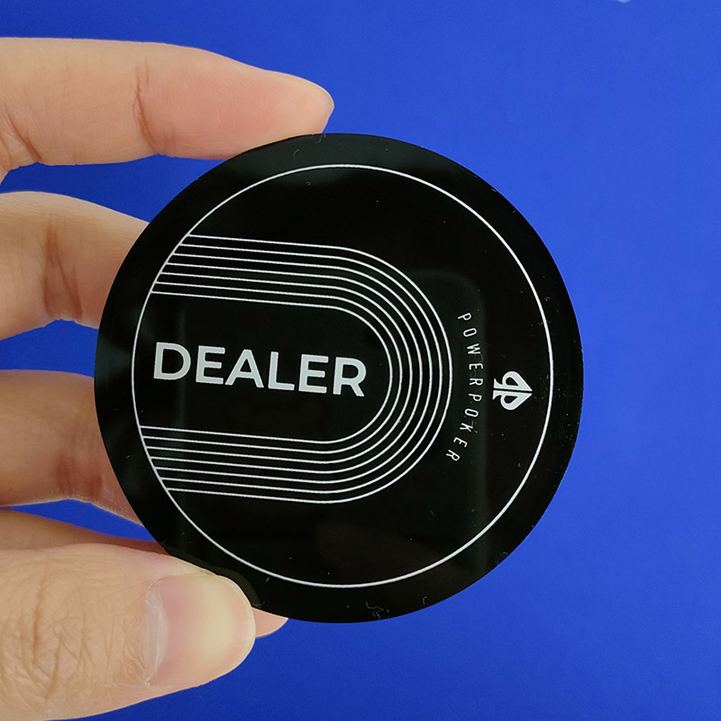 Acrylic dealer button supplier, lucite poker dealer button factory