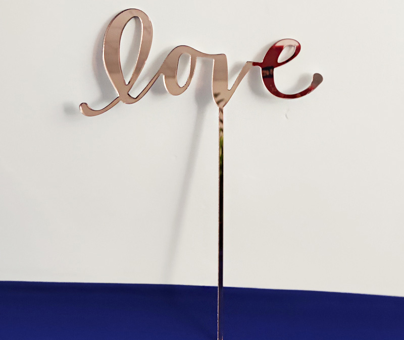 acrylic love cake topper wholesaler