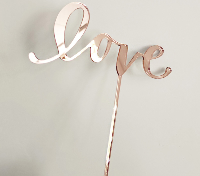 acrylic love cake topper wholesaler