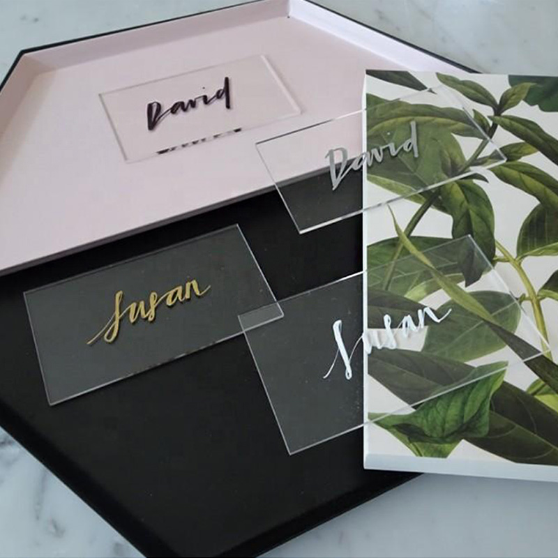 Wholesale acrylic place card, supplier lucite name plate