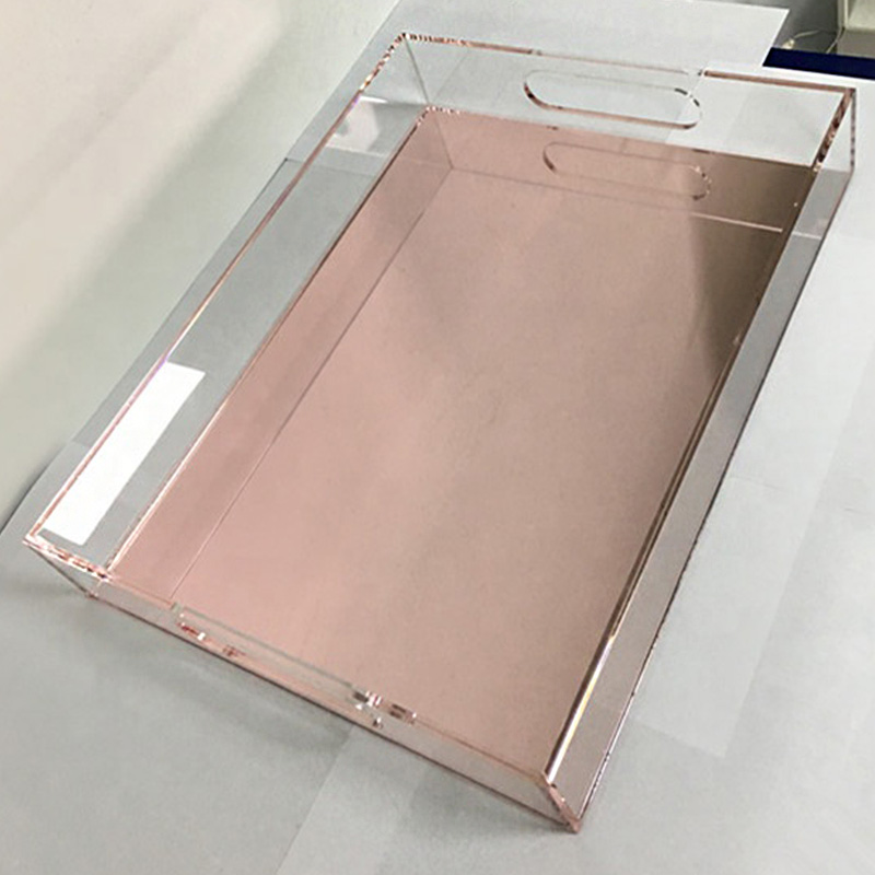 Rose gold acrylic tray wholesaler, perspex tray manufacturer