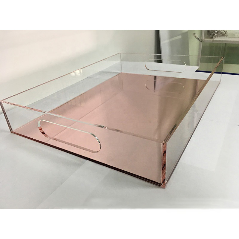 Rose gold acrylic tray wholesaler, perspex tray manufacturer