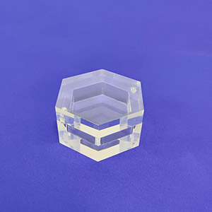 Hexagon acrylic ring box factory, custom plexiglass ring box