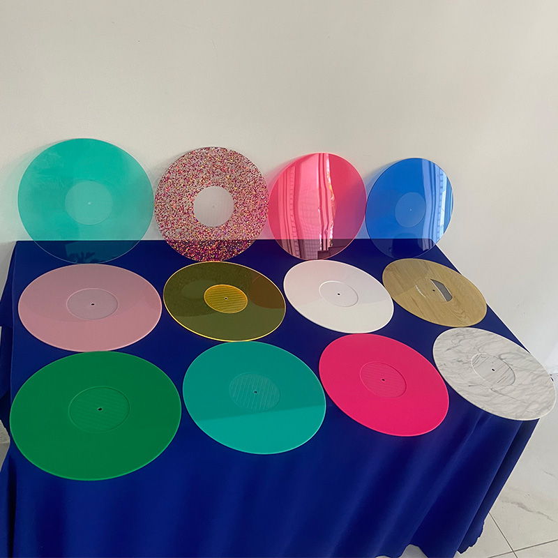 Acrylic record player platter, acrylic vinyl slipmat manufacturer