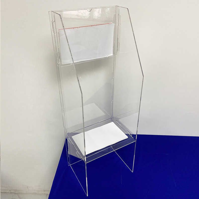 Perspex newspaper stand, acrylic newspaper display rack