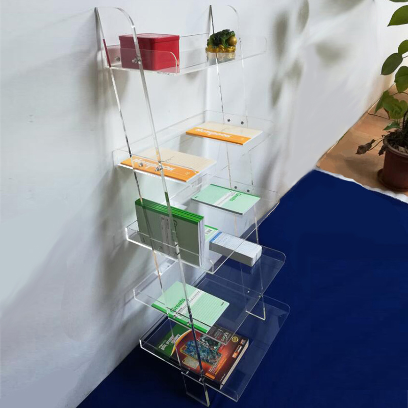 Acrylic bookshelf manufacturer, acrylic ladder bookcase