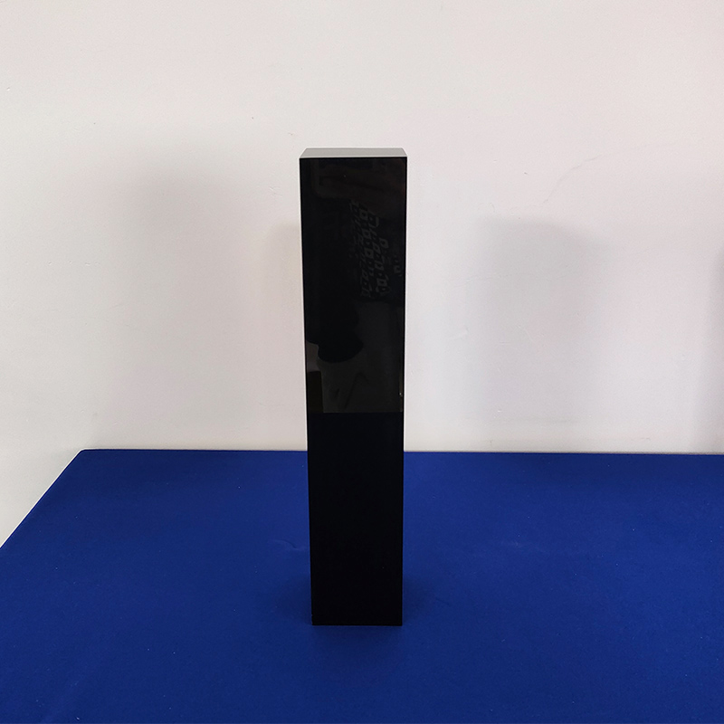 Black acrylic cube display stand, acrylic rectangle display block