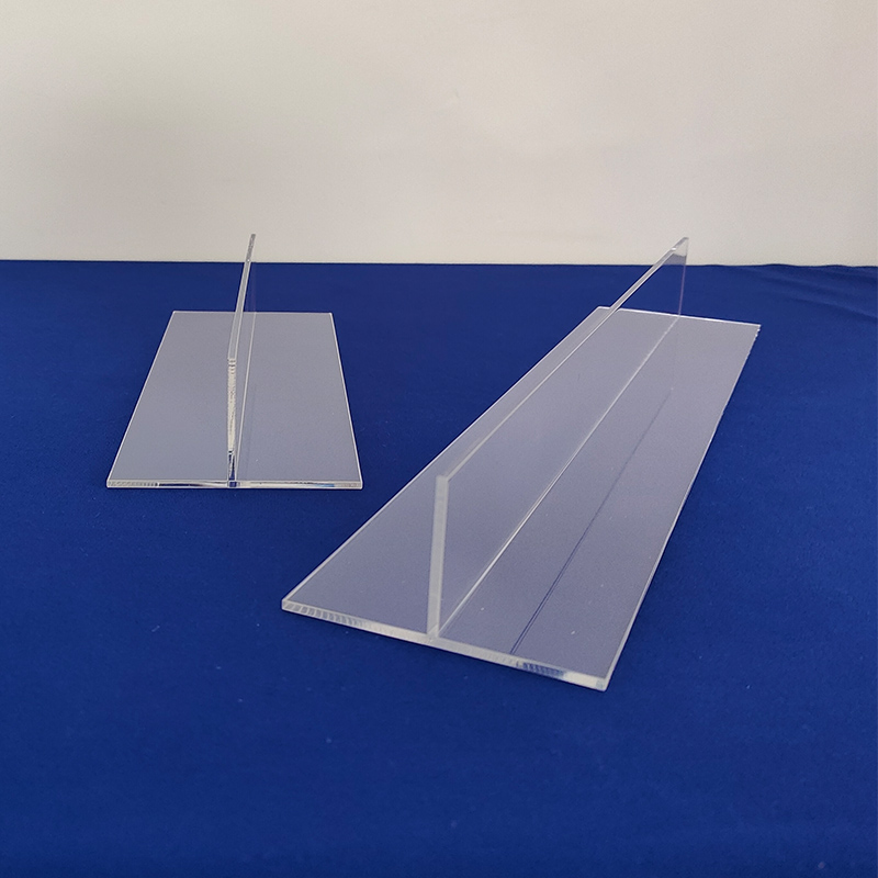 T shape clear acrylic divider, acrylic shelf divider with t-shaped base