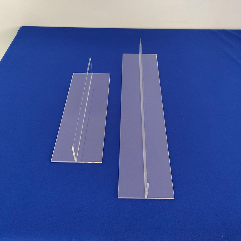 T shape clear acrylic divider, acrylic shelf divider with t-shaped base