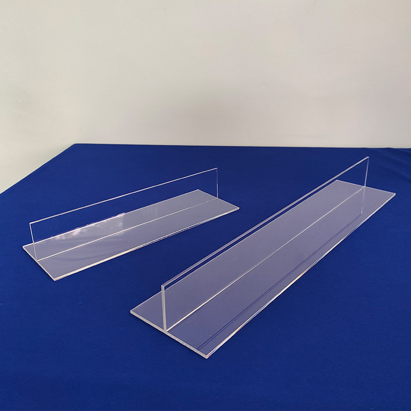 T shape clear acrylic divider, acrylic shelf divider with t-shaped base