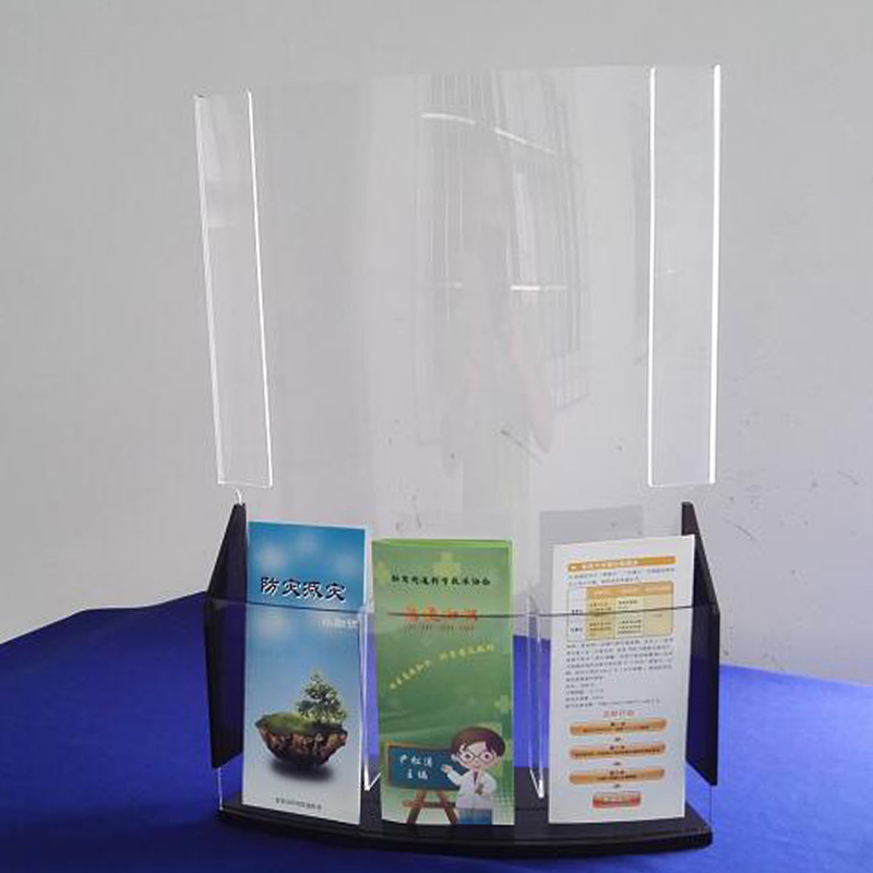 Acrylic trifold brochure holder, acrylic 3 pocket brochure holder