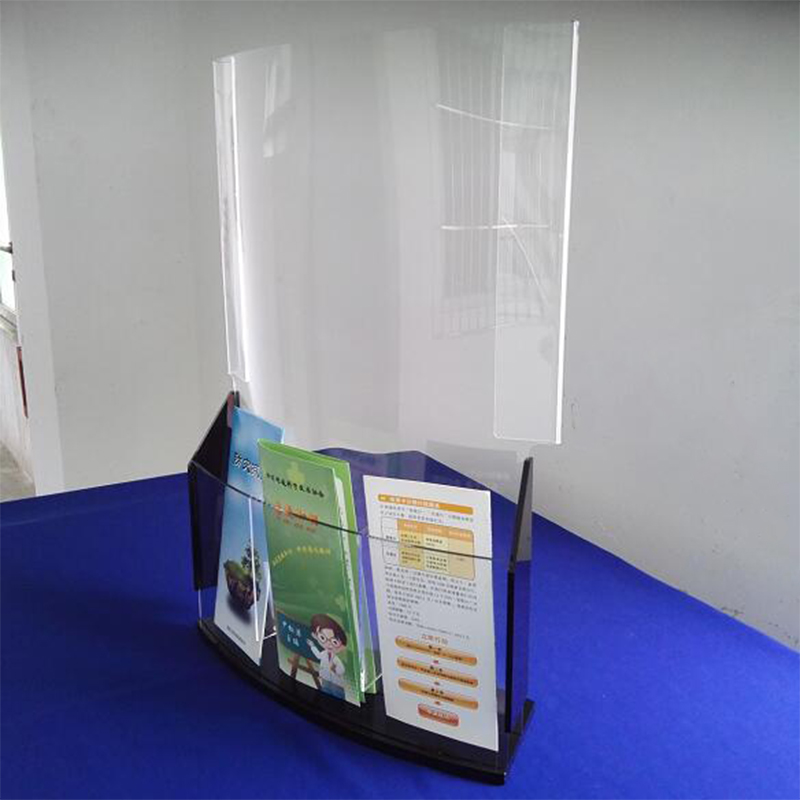 Acrylic trifold brochure holder, acrylic 3 pocket brochure holder