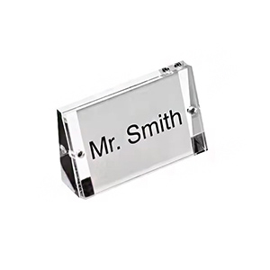 Magnetic clear acrylic label holder, acrylic name card display stand